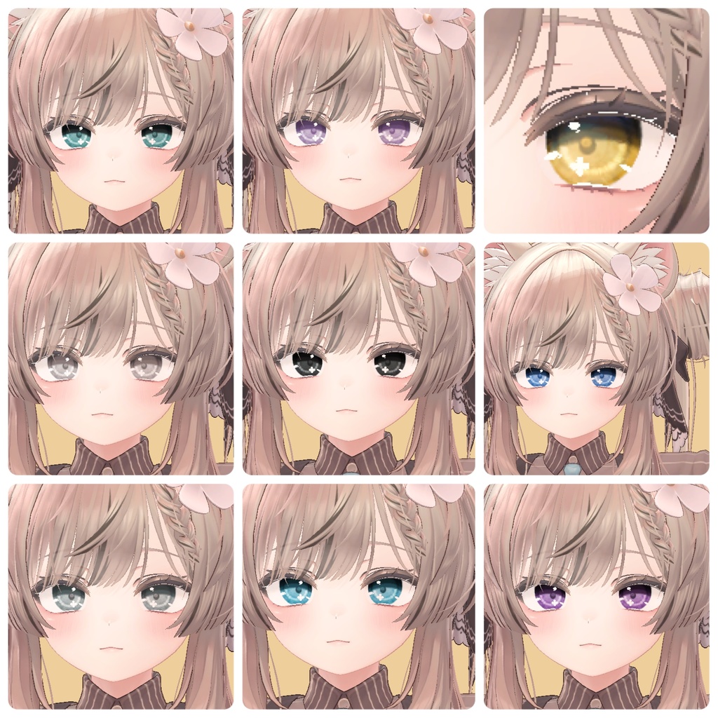 【複数アバター対応】EYEテクスチャ【17色】/EYE texture