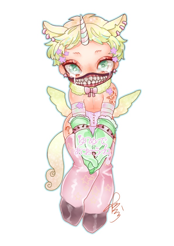 ゆめであおうねTシャツ 妄想癖のユニコーン