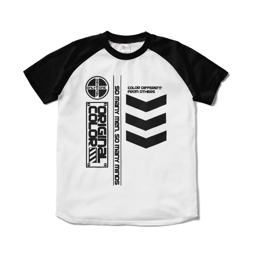 ラグランＴシャツ　ロックカジュアル