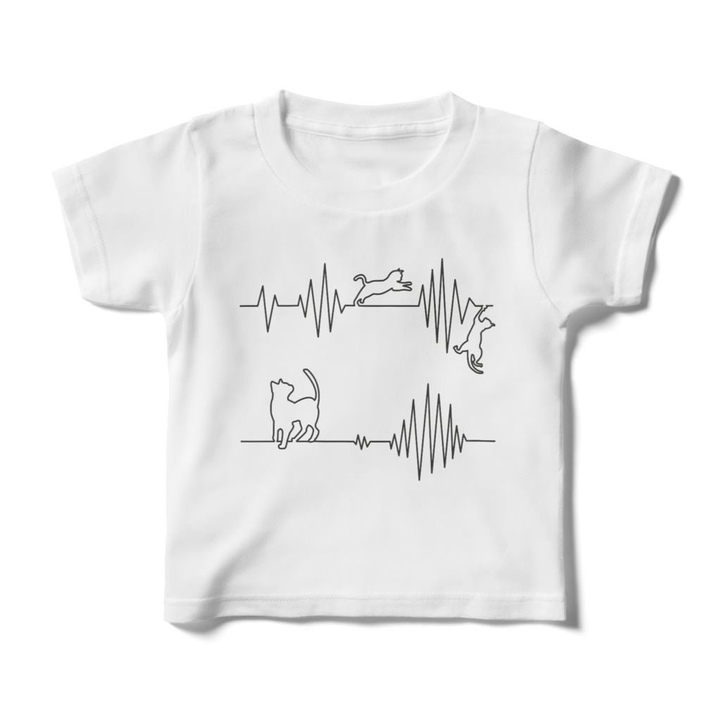 子供服　キッズ　ねこ　心音（表プリント）