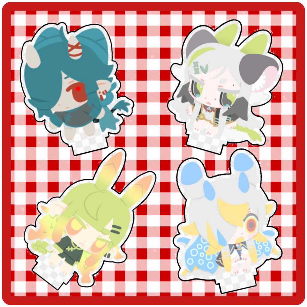 ミニアクリルスタンド　4人といっしょ