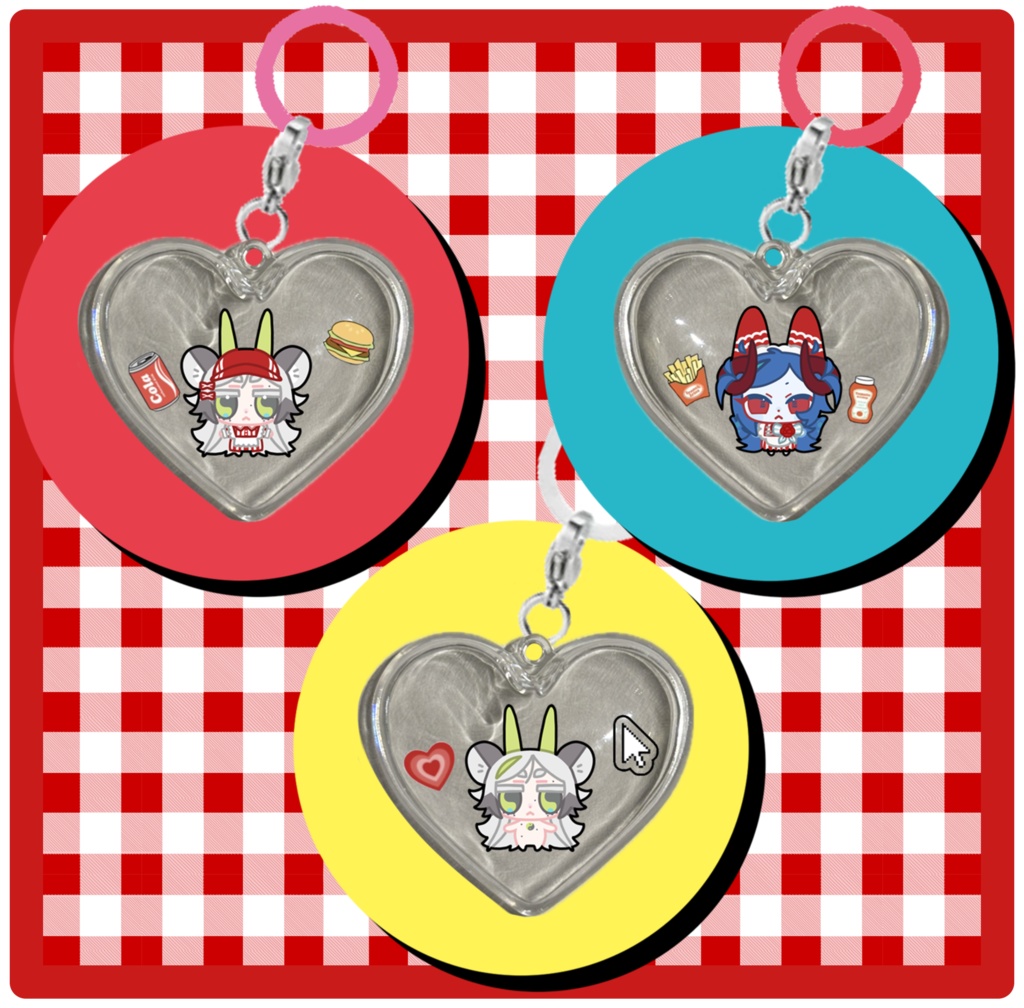 ダイナー風シャカシャカキーホルダー