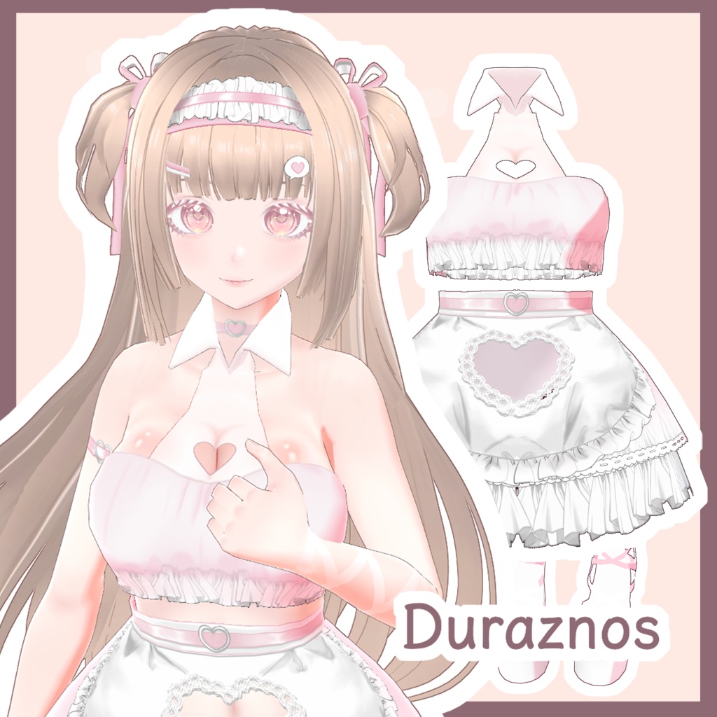 [VRoid]Duraznos 2形態 大人／ちび 3Dキャラクターモデル 