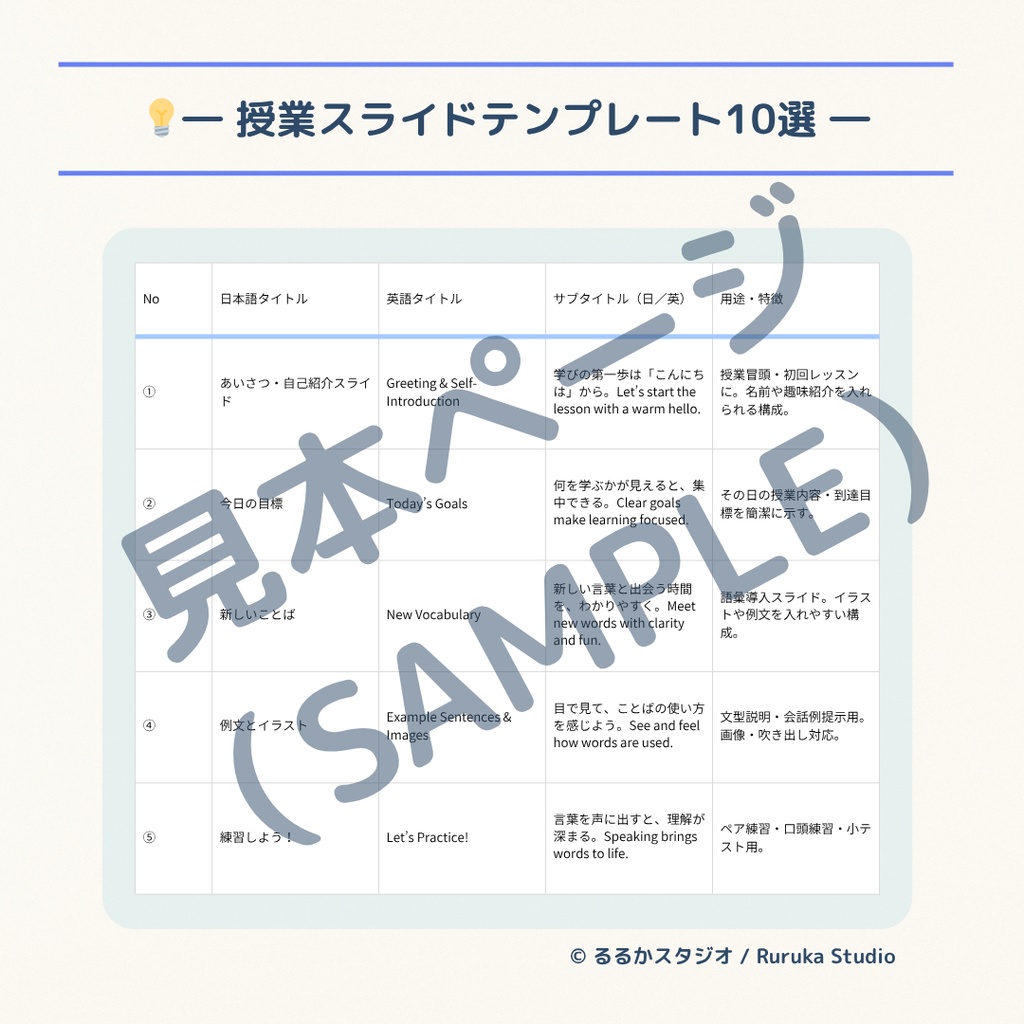 『教師のためのデザインテンプレート集 Vol.2 ― 授業スライドテンプレート10選』