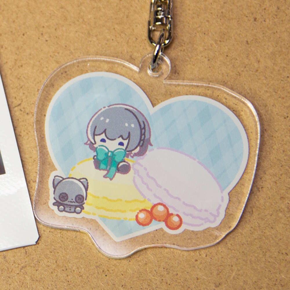 【個数限定】心病愛希直筆サイン入りチェキ付アクリルキーホルダー