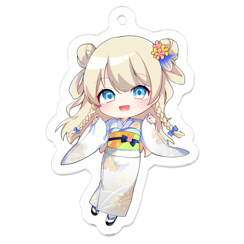 【2023お正月】兎花白もち アクリルキーホルダー
