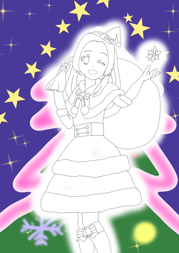 アイカツ!シリーズ 2024バースデー&クリスマス「ノエルドリーマー ～音城ノエル～」塗り絵