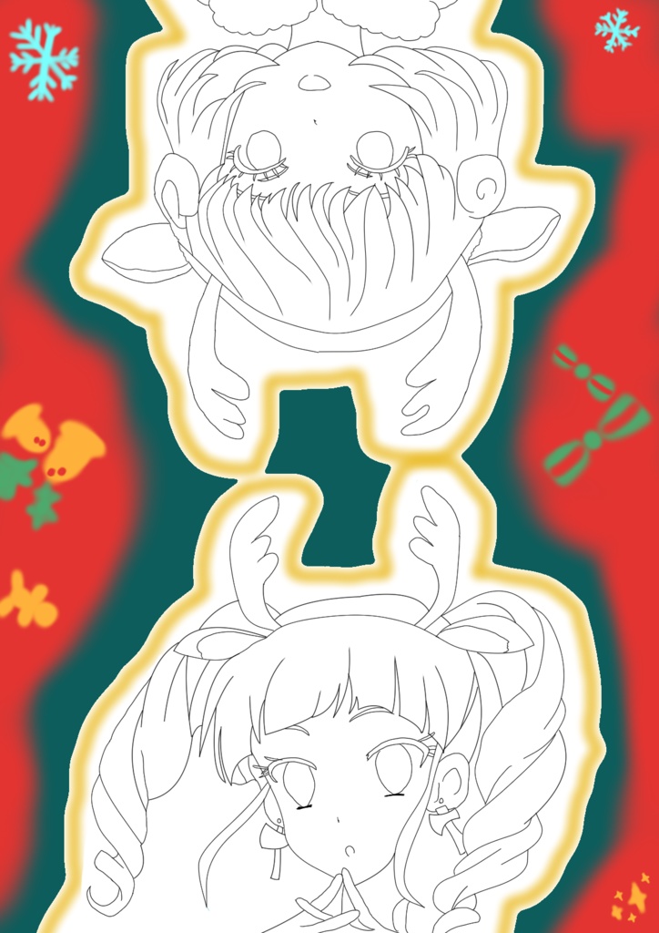 アイカツ!シリーズ 2024バースデー&クリスマス「マジカルキャロル」塗り絵