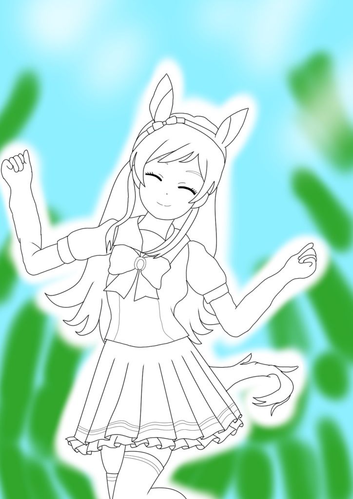 2026干支エミリー ～午年 Ｘ ウマ娘 Ｘ 草競馬～＜塗り絵＞