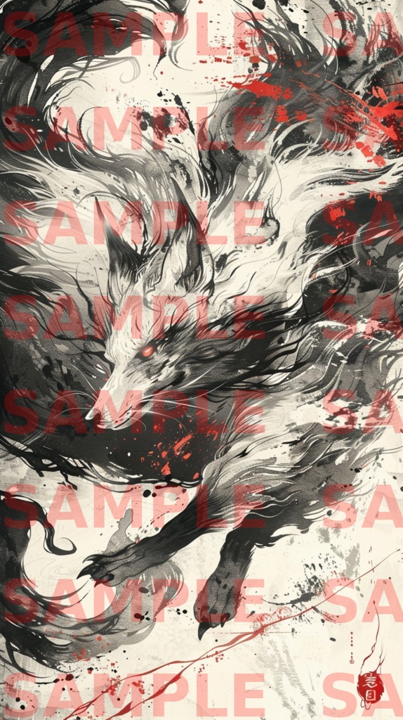 幻想の狐 - 和風デジタルアートセット(高画質PNG・3枚)