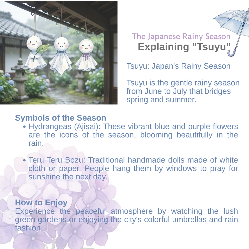 【デジタル素材】日本の梅雨・あじさいクリップアートセット(背景透過PNG)