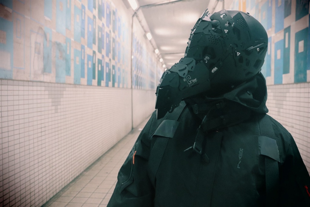 3Re製機械頭外骨格『鴉』