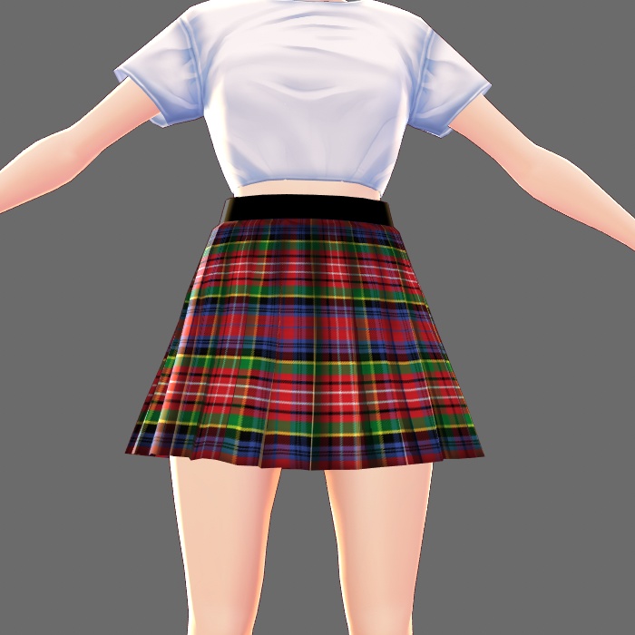 【VRoid】Tartan Plaid Skirts / タータンチェック柄のスカート