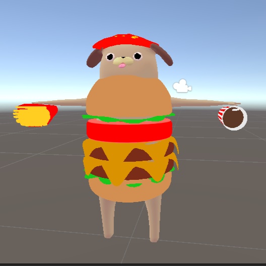 【胴長パグ対応】パグバーガー