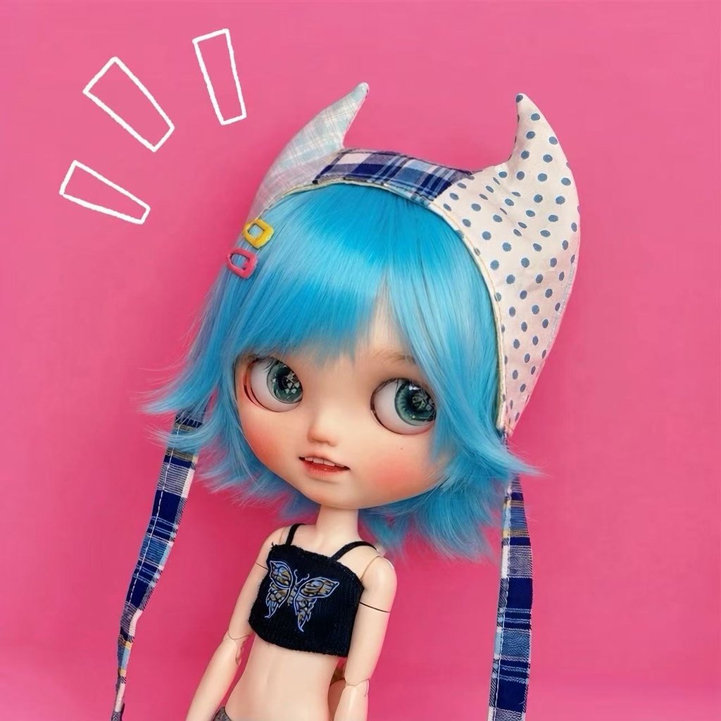 ブライス用 アウトフィット 衣装 デビルホーンボンネット 悪魔帽子 あくま