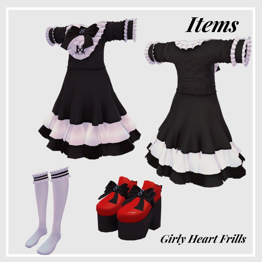 【 マヌカ 専用衣装】Girly Heart Frills