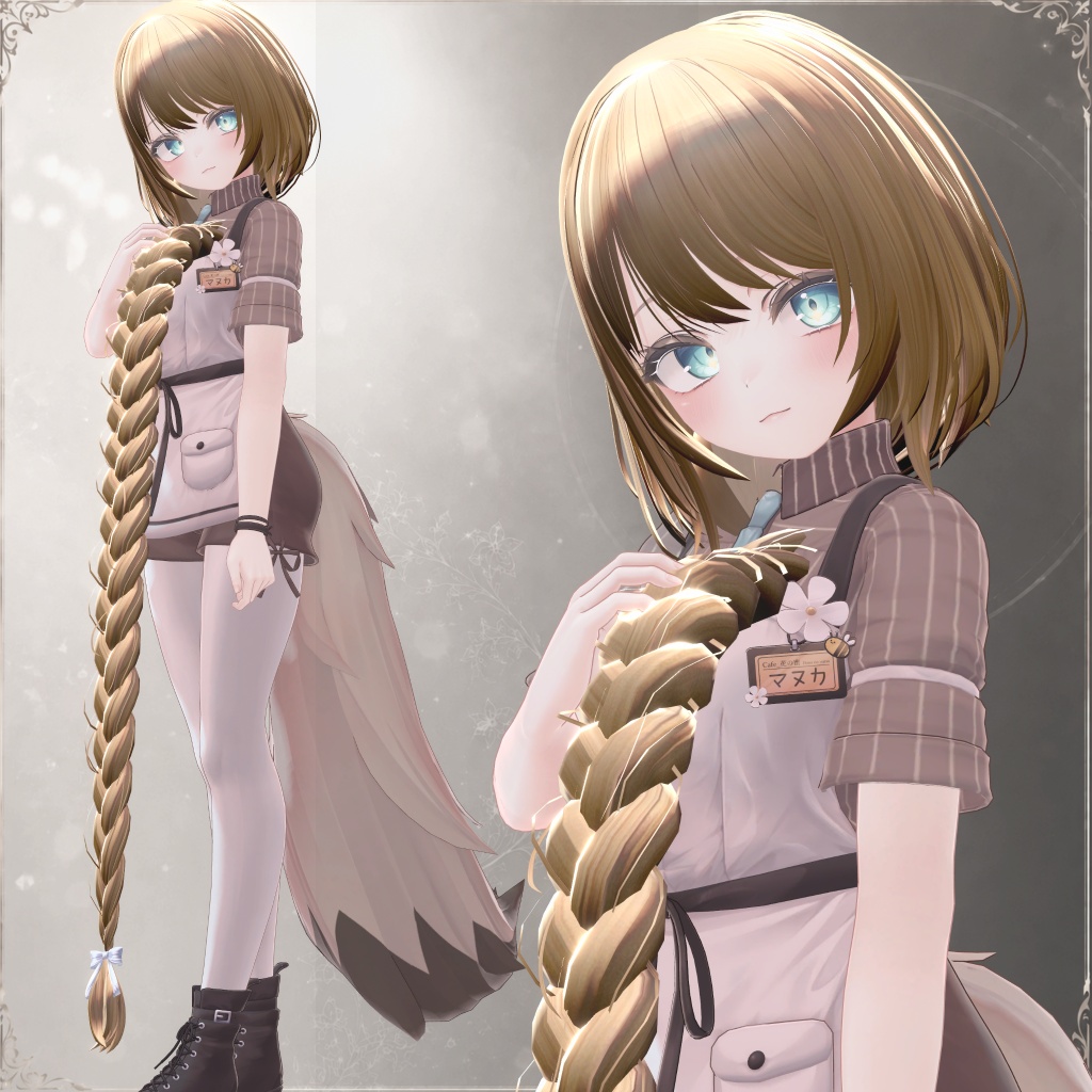 【7アバター対応】 Long Braid Hair