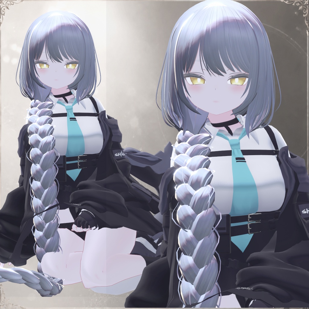 【7アバター対応】 Long Braid Hair