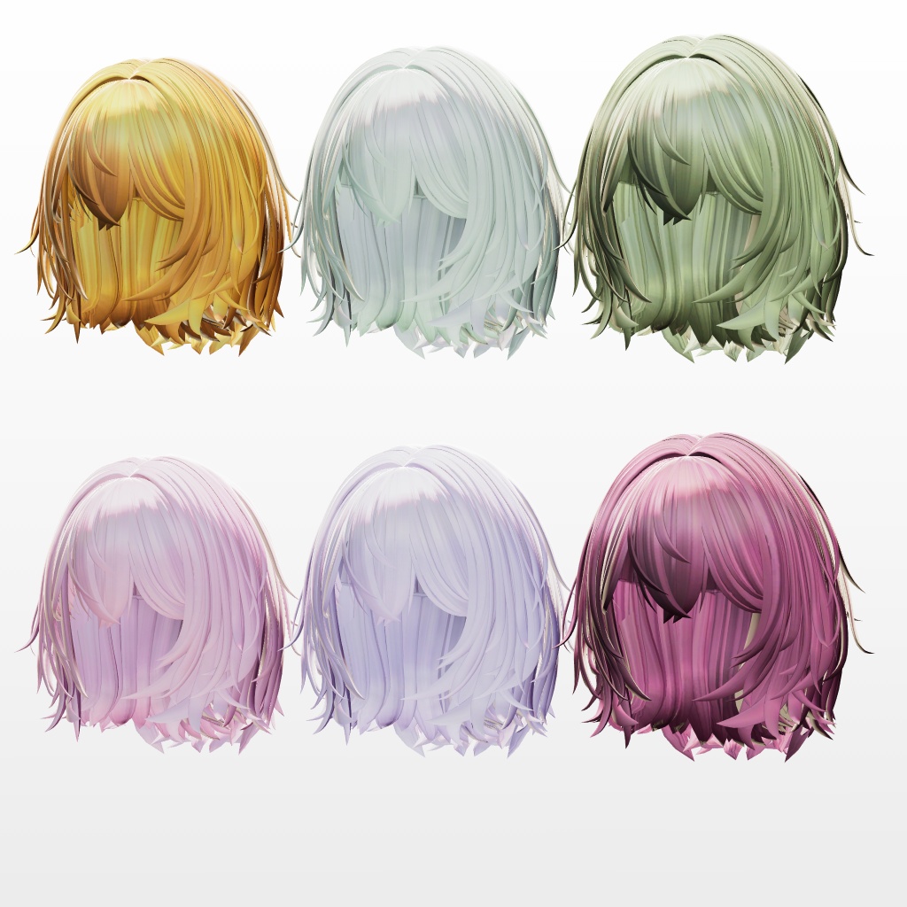 【500円Sale!】8アバター対応 Medium Low Perm