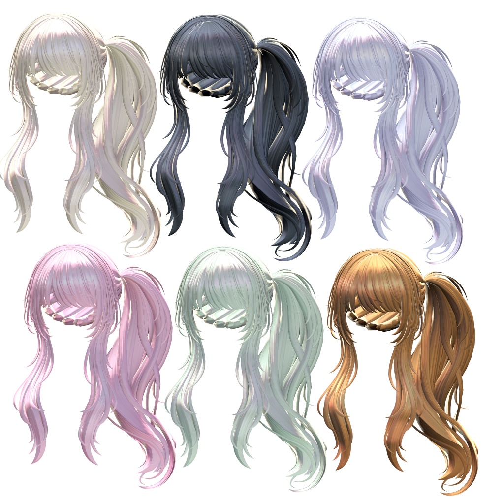 【500円Sale!】8アバター対応 ゆるふわSide tail