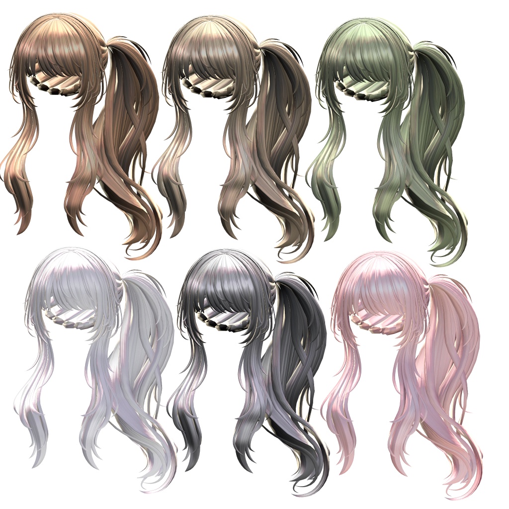 【500円Sale!】8アバター対応 ゆるふわSide tail