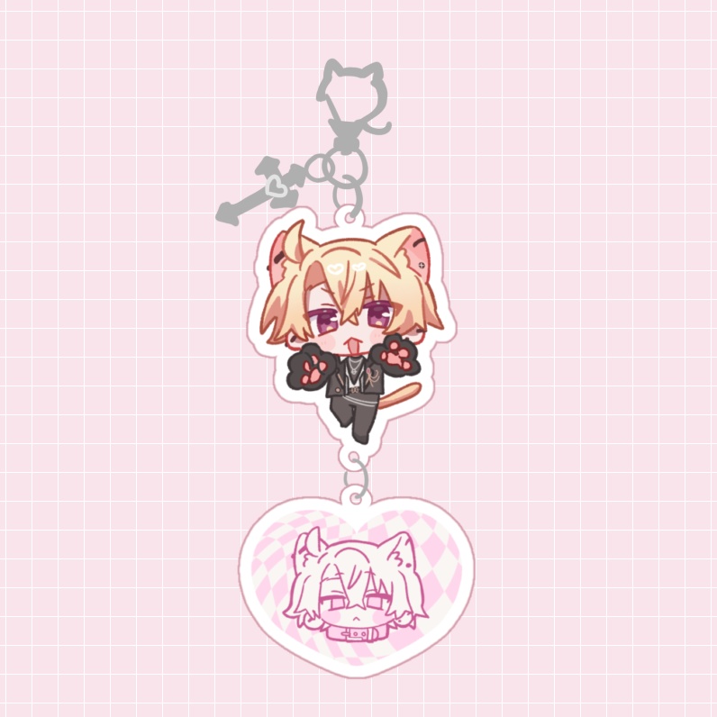るいねこ連結アクキー