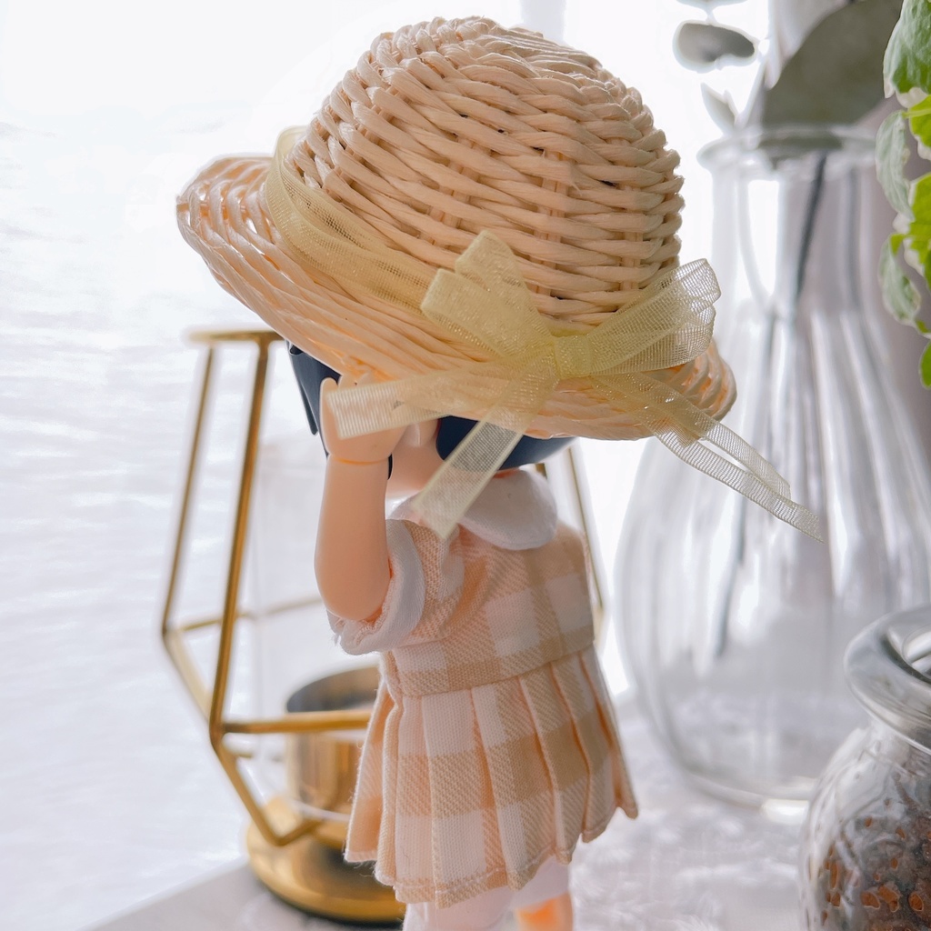 麦わら帽子とお洋服のセット