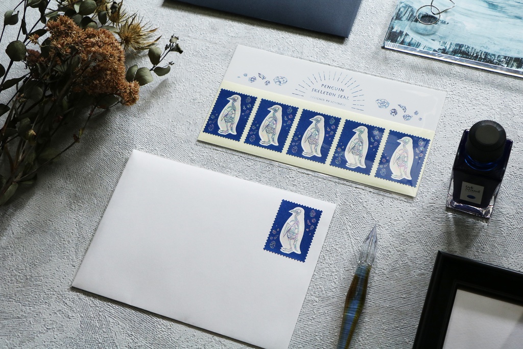 ペンギンの骨格シール