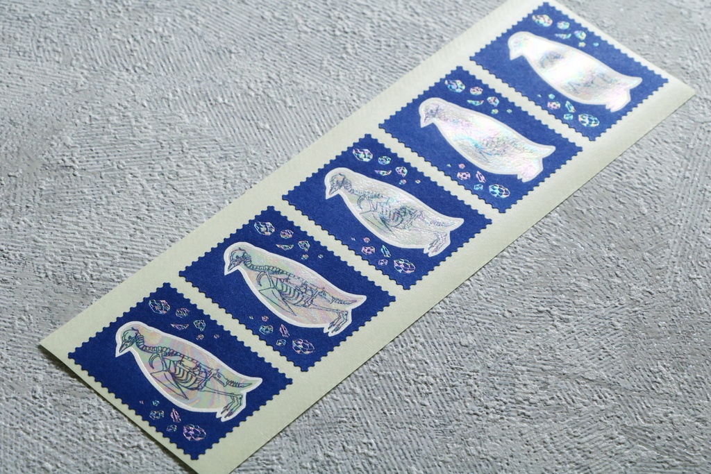 ペンギンの骨格シール