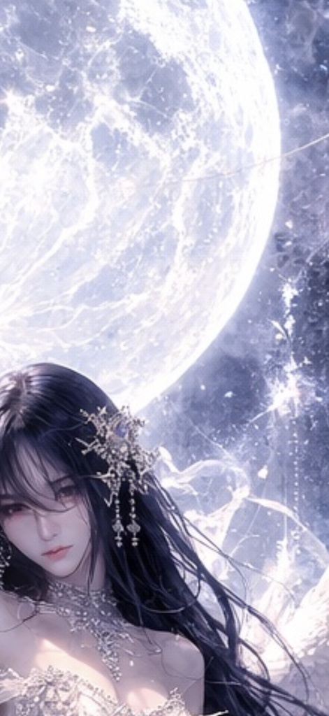 月光を纏う天使【高解像度デジタルアート】