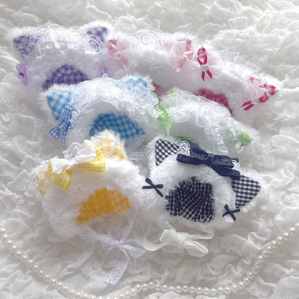 ふわふわcat (チェック柄)