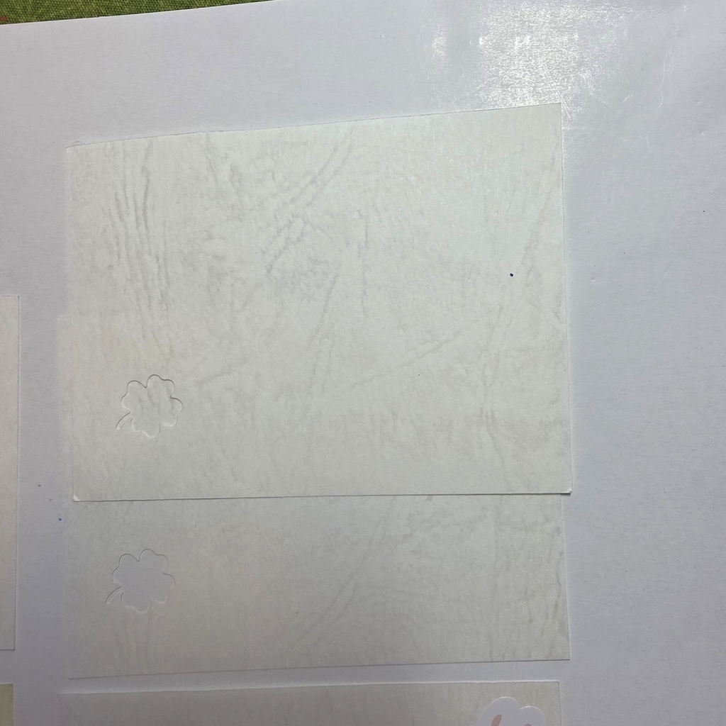 クローバーのメッセージカードとシールのセット(かえる)