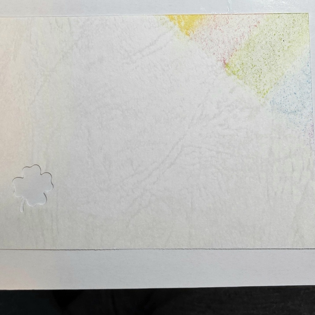 クローバーのメッセージカードとシールのセット(かえる)