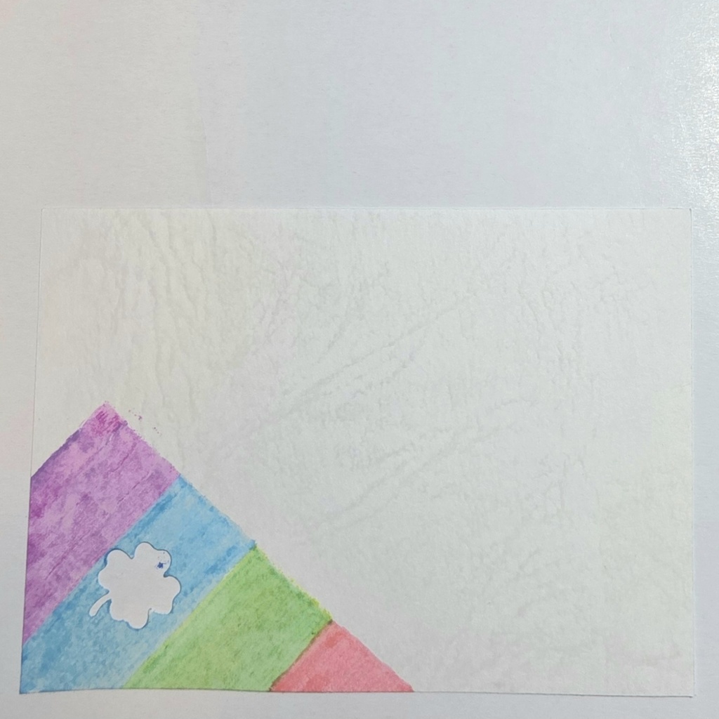 クローバーのメッセージカードとシールのセット(かえる)