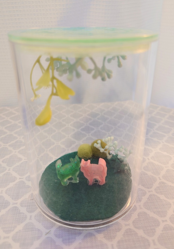 猫さんと猫さん(上にはウサギさん)