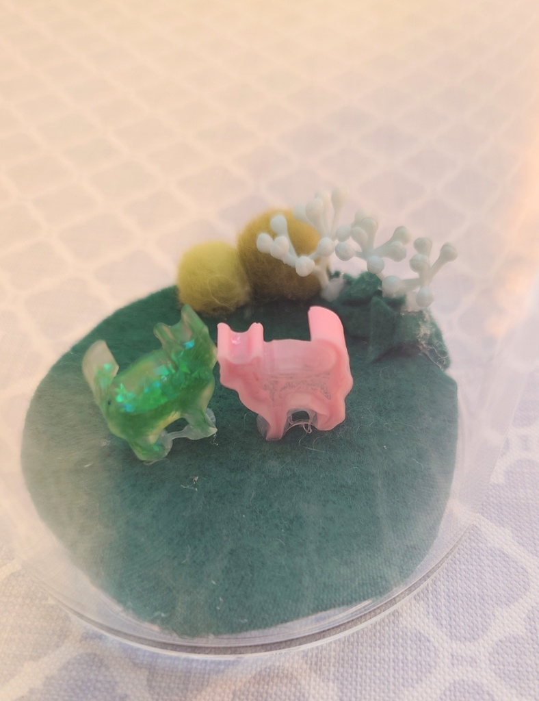 猫さんと猫さん(上にはウサギさん)