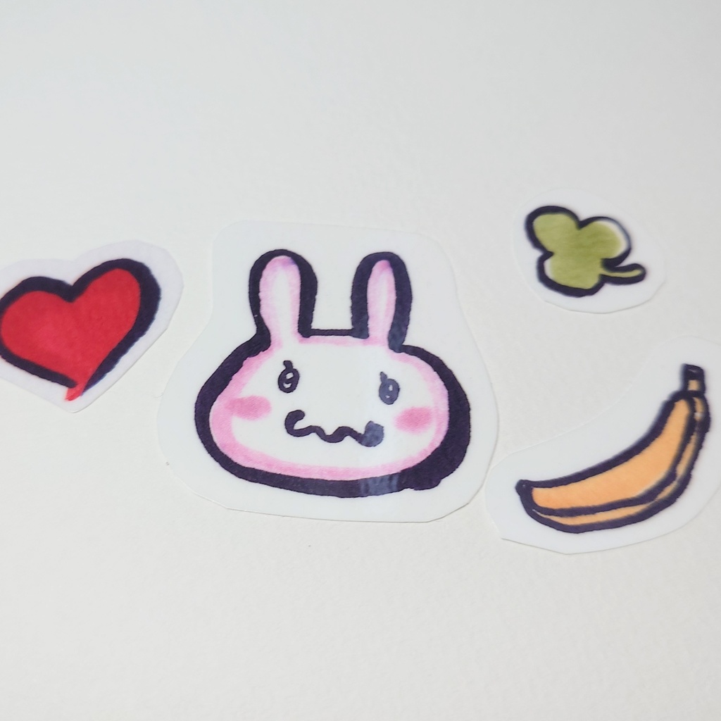 うさぎさんとバナナ🍌のステッカー