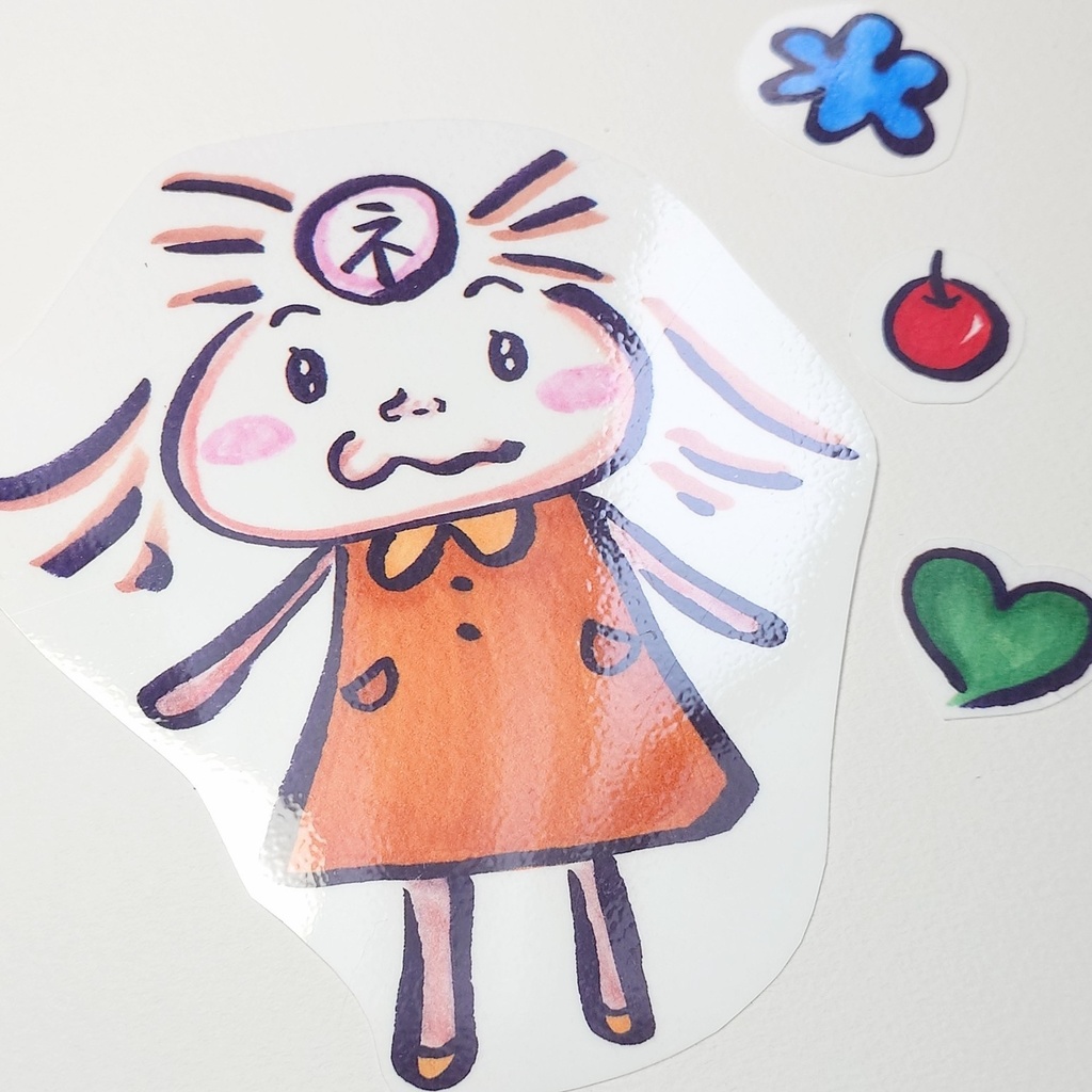 neboさんとリンゴステッカー