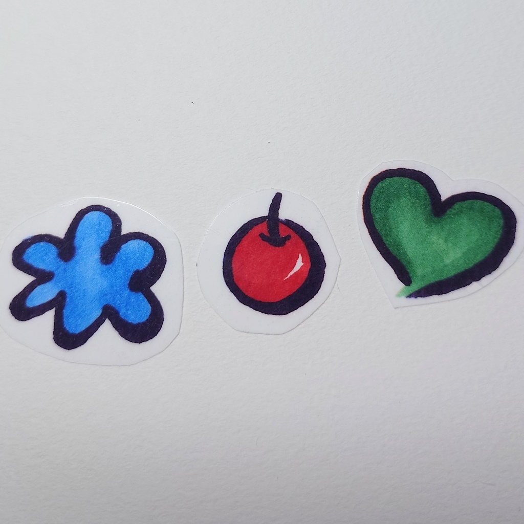 neboさんとリンゴステッカー