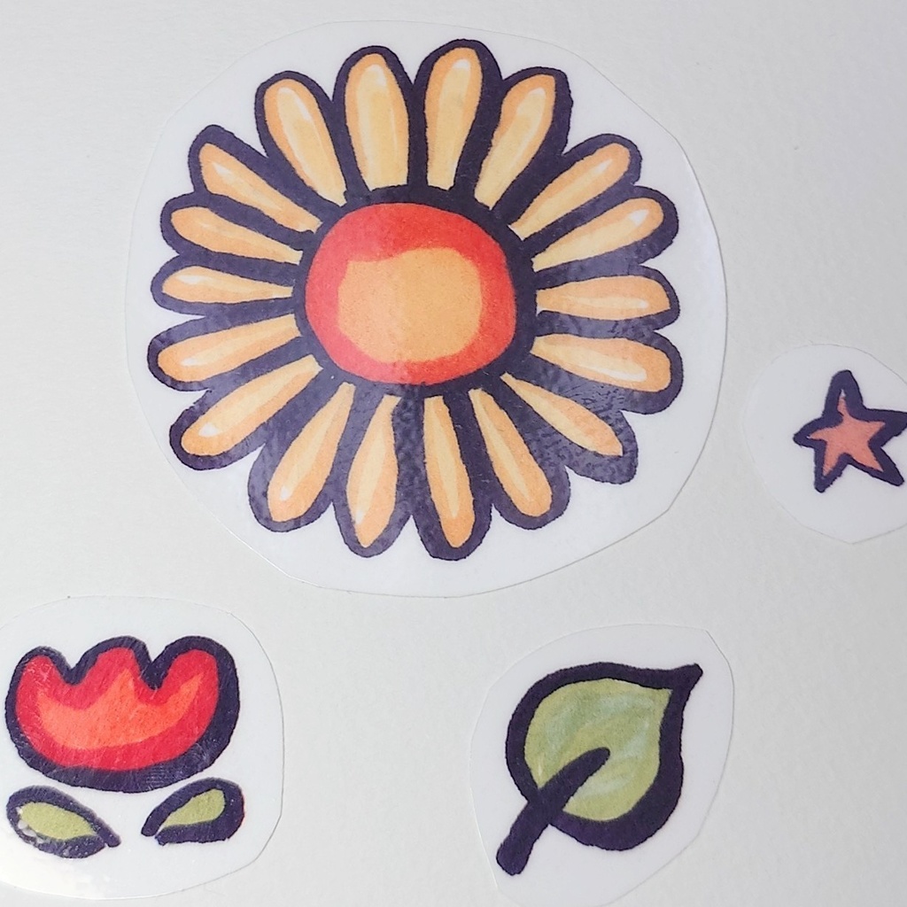 お花のステッカー