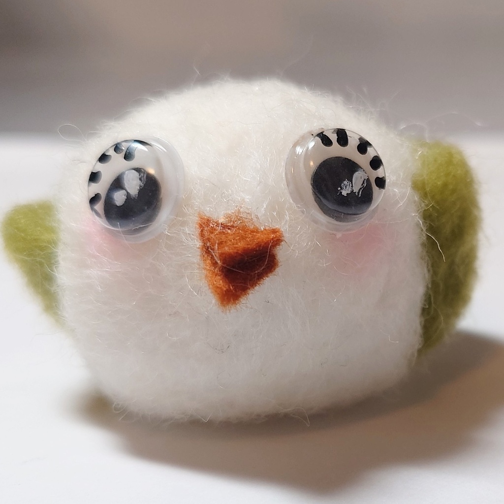 フェルトの鳥さん(緑)