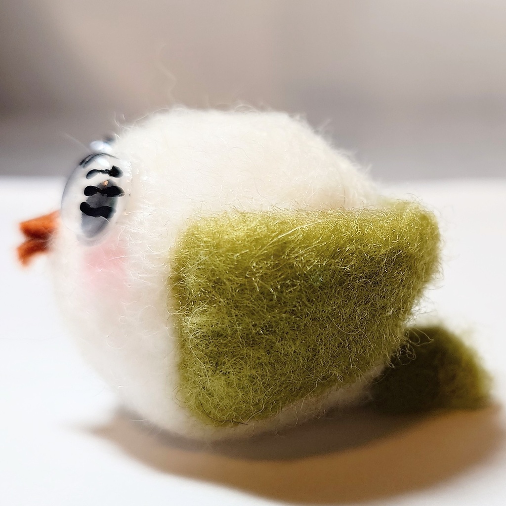 フェルトの鳥さん(緑)