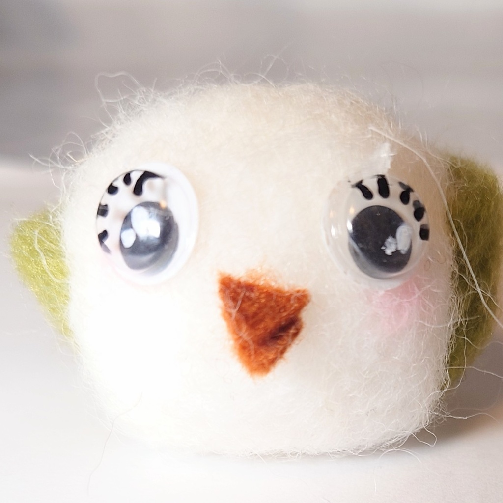 フェルトの鳥さん(緑)