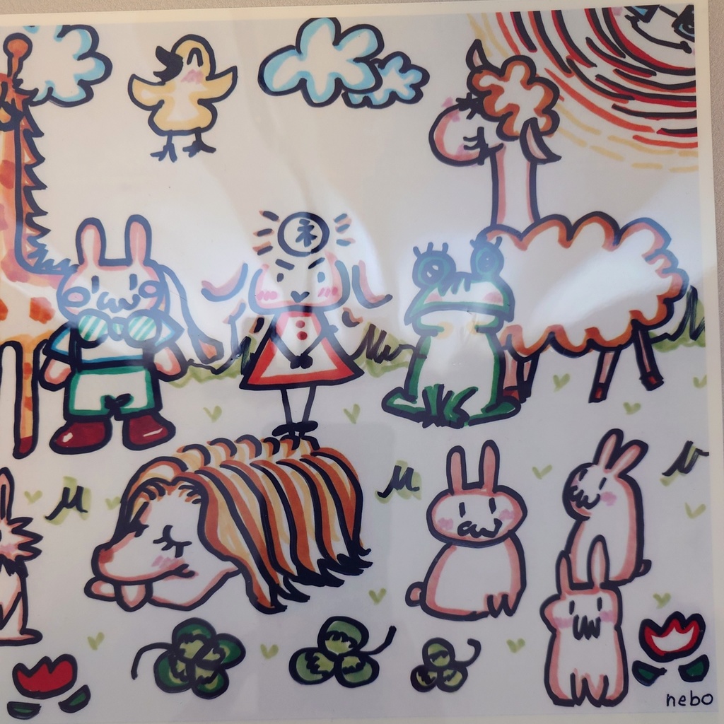 透明)ぴょんモフと仲間たちステッカー