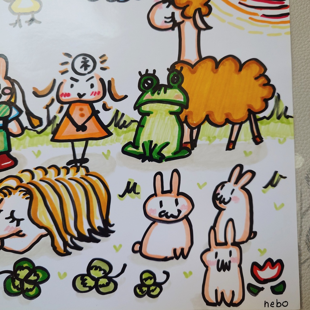 ぴょんモフと仲間たちのシール(原本)