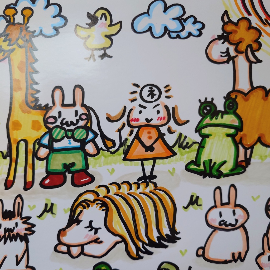 ぴょんモフと仲間たちのシール（原本）