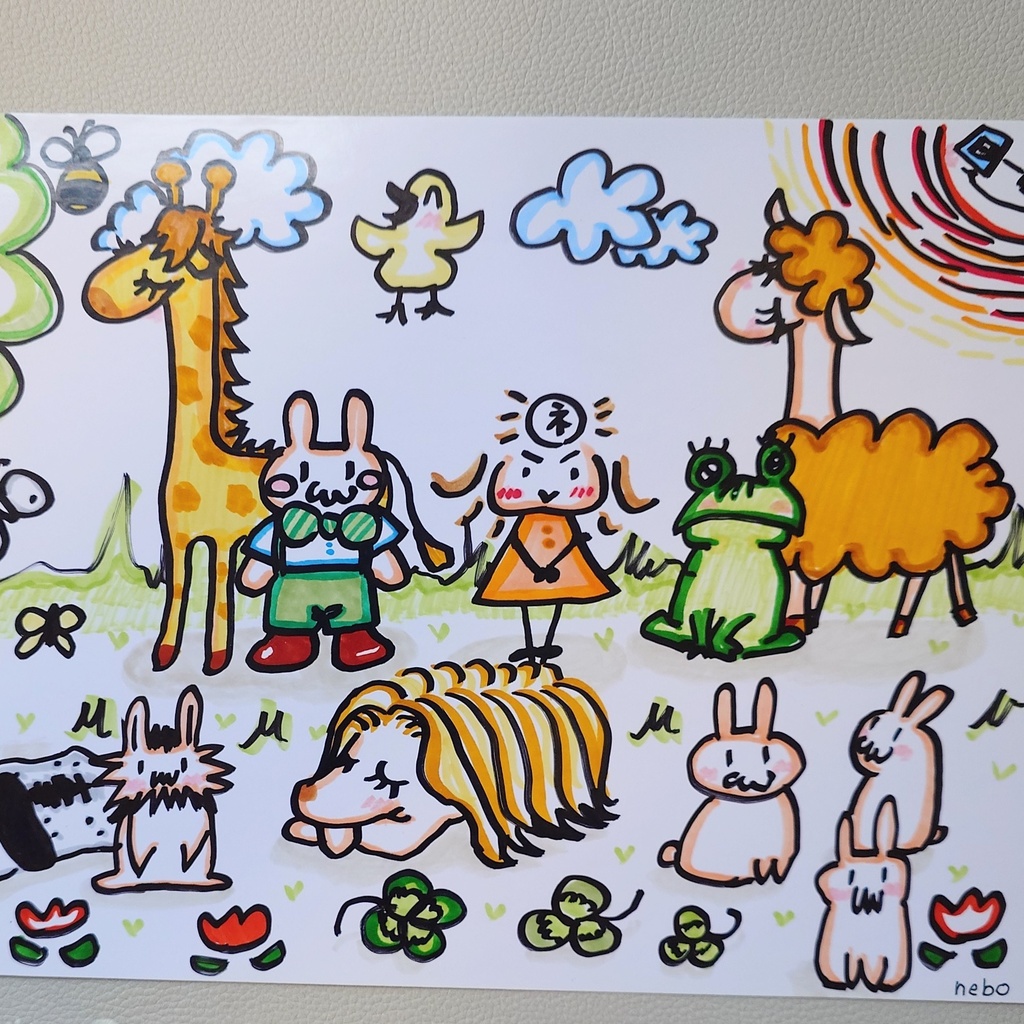 ぴょんモフと仲間たちのシール(原本)