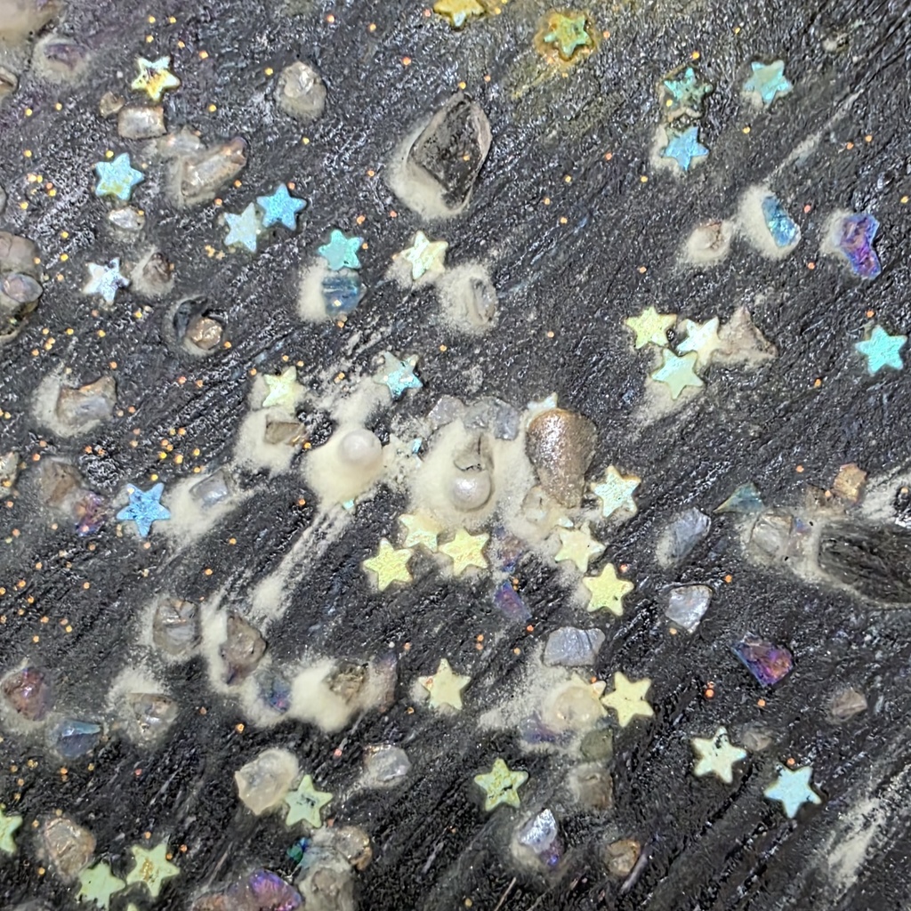 夜に見惚れるうさぎの後ろ姿(絵画)