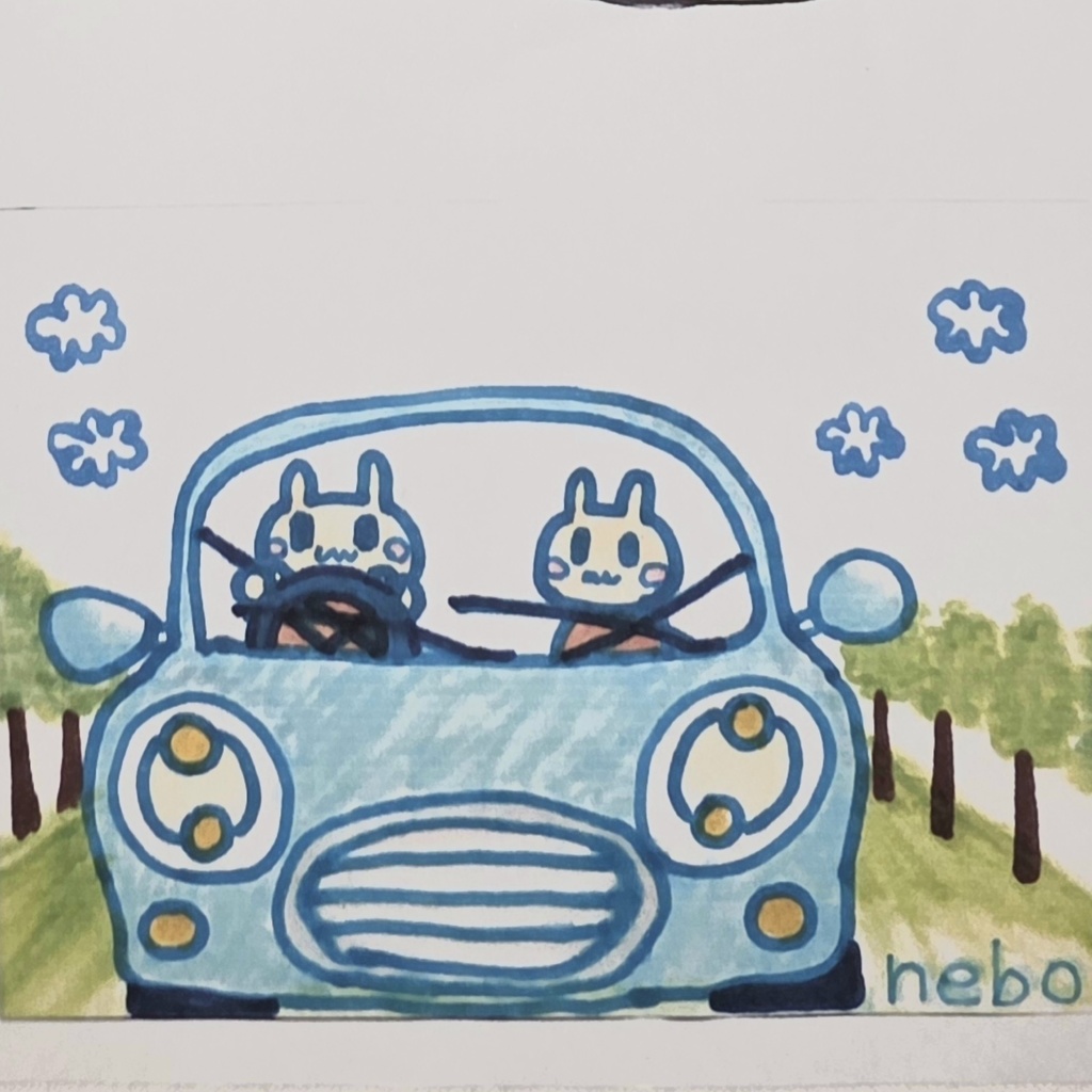 うさぎさんデザイン(文字無し)シール