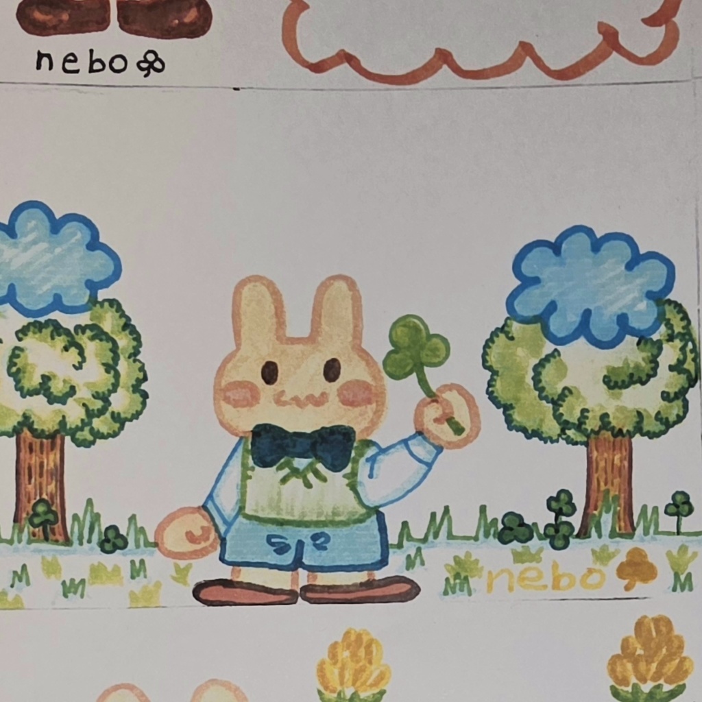 うさぎさんデザイン(文字無し)シール